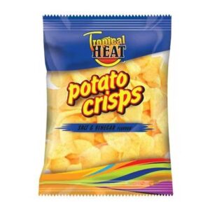 Potato Crisps is one of Tropical Heat's products distributed by Pusha Uganda a distribution company in Ugnada